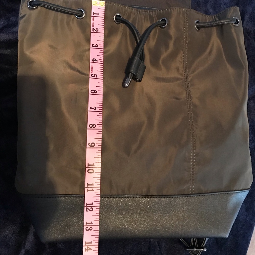 Olive Green Drawstring Backpack - Picture 5 of 5